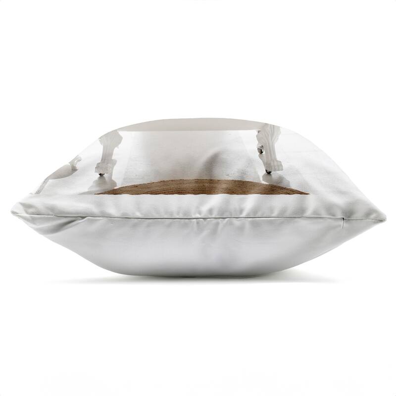 Stupell Happy Dog in Bathroom Tub Printed Outdoor Throw Pillow Design by CAD Designs
