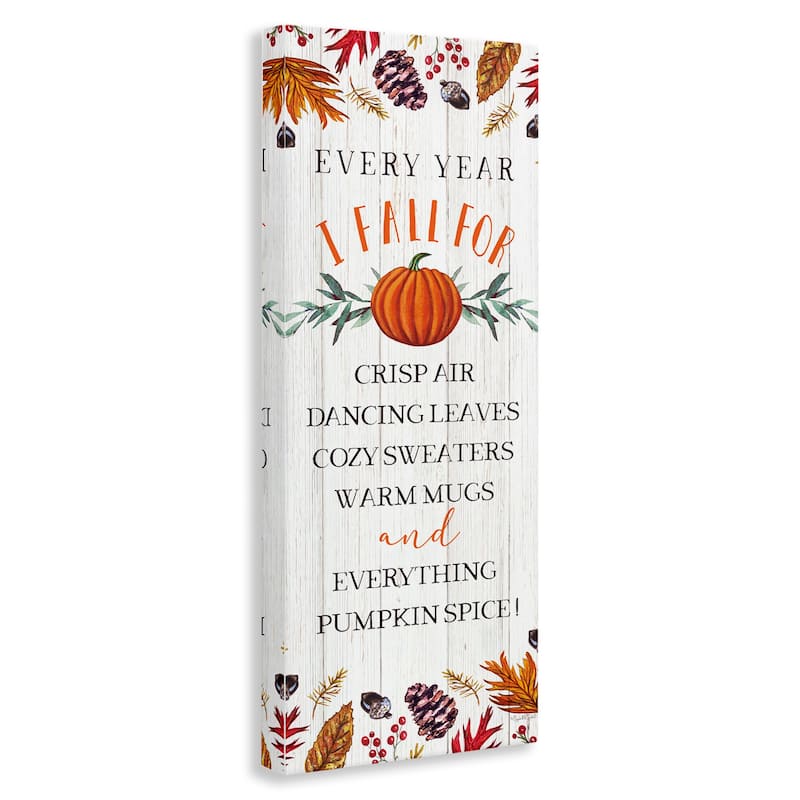 Stupell Every Year Favorite Fall Things Canvas Wall Art Design By Elizabeth Tyndall