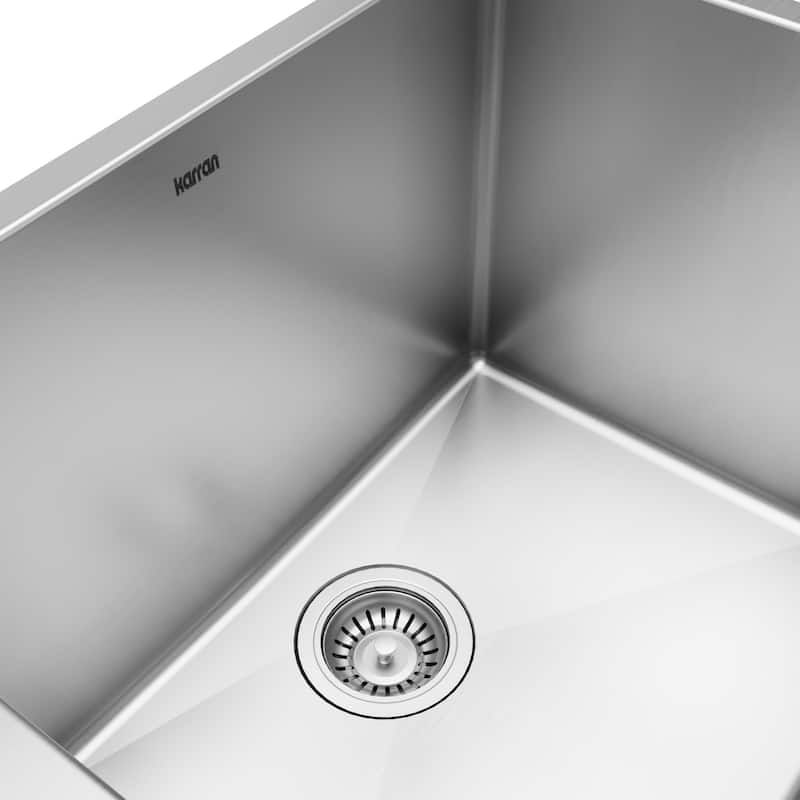 Karran Elite EL-74-PK1 Undermount 23" Single Bowl Stainless Steel Kitchen Sink