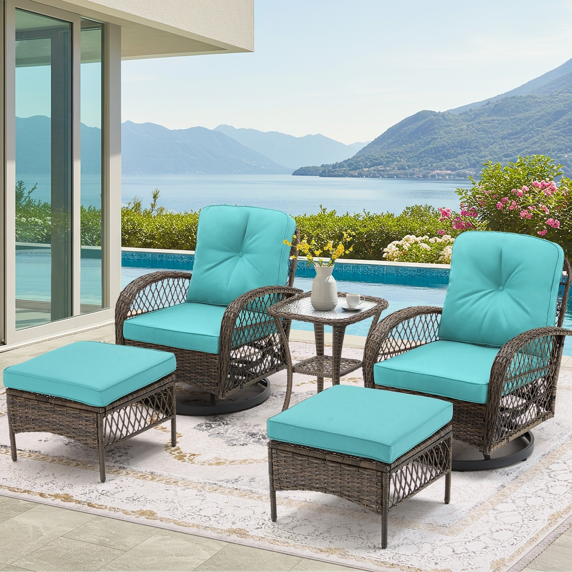 Swivel Chairs Loveseat Rocking Chair Outdoor Wrought Iron Chairs
