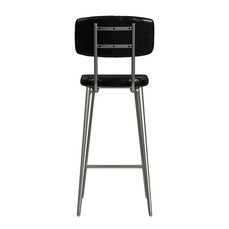 Saddle Genuine Leather Rectangular 26" Counter Stool