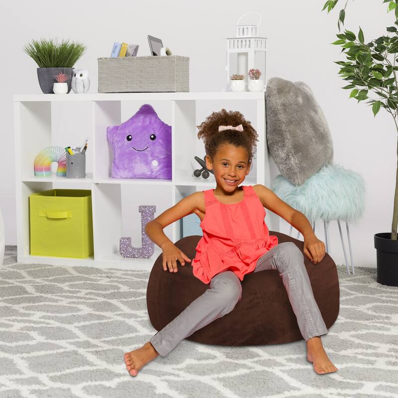 Kids Bean Bag Chair, Big Comfy Chair - Machine Washable Cover