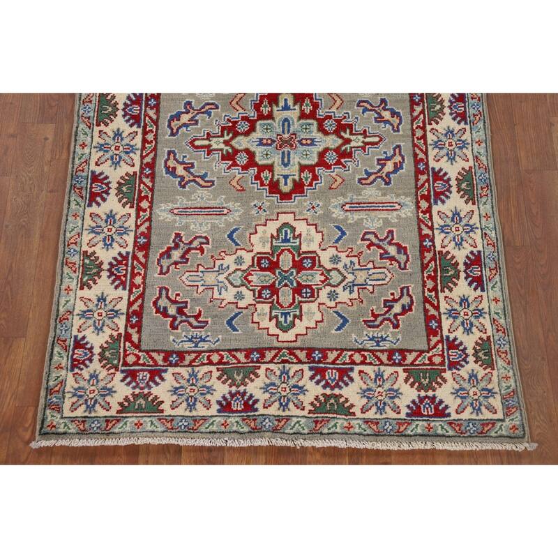 Kazak Accent Rug Handmade Traditional Oriental Wool Carpet - 3'3" x 5'0"