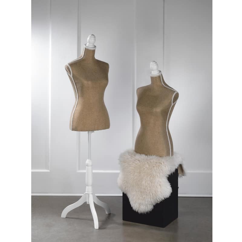 Jute Burlap Tabletop Female Mannequin