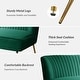 preview thumbnail 56 of 114, HULALA HOME Monica Modern Velvet Curved Tufted Back Loveseat with Metal Tapered Legs
