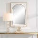 preview thumbnail 2 of 5, Uttermost Crisanta Gloss White Arch Mirror - 25 W X 37.5 H X 2 D (in)