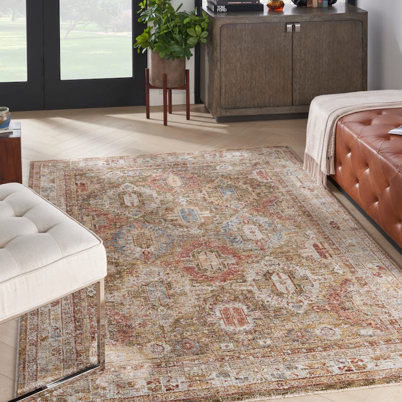 Nourison Petra Traditional Vintage Persian Area Rug - 3' 11" x 5' 11" - Green