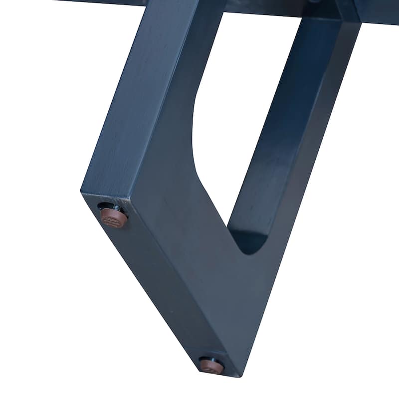 Retro Elegant Console Table with Marble-Effect Top