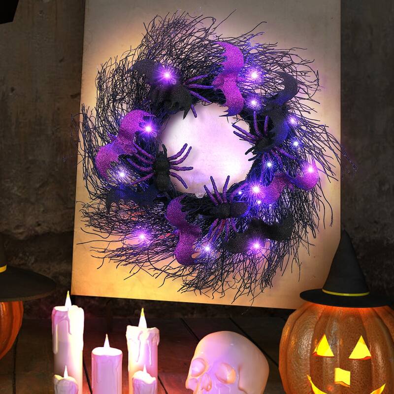 Halloween Wreath for Front Door Decor - N/A