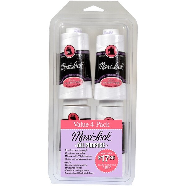 Maxi-Lock All Purpose Value Pack 4/Pkg-White - White