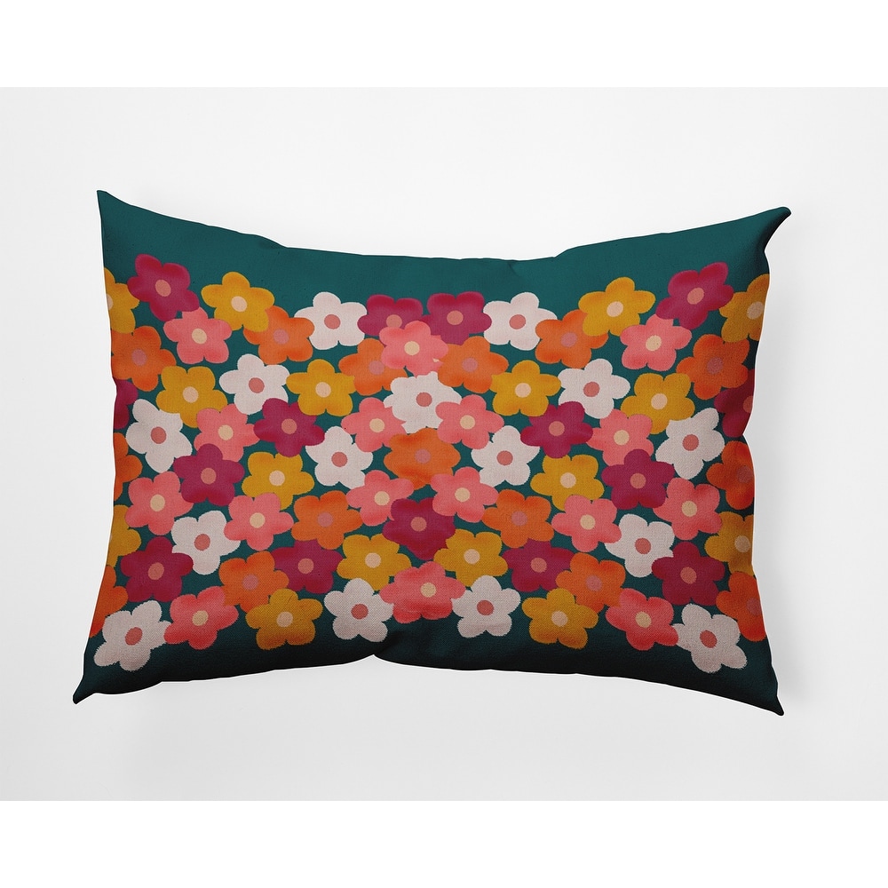 Flower Stack Indoor/Outdoor Throw Pillow
