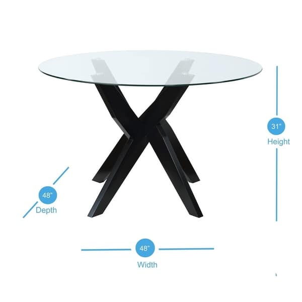 Round Clear Glass Dining Table - Bed Bath & Beyond - 38231555