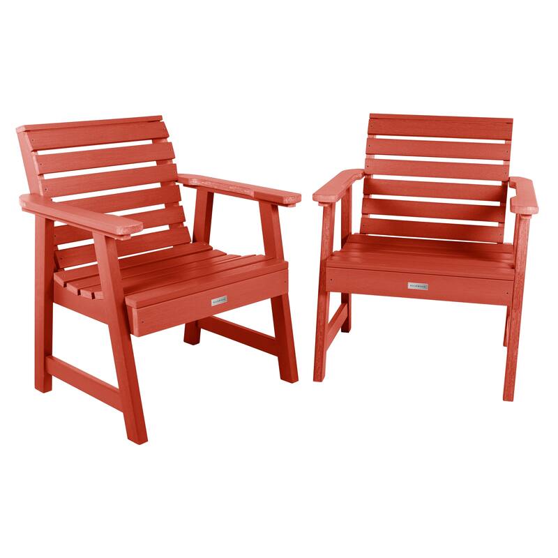 HIGHWOOD Weatherly Garden Chairs Set of Two - Rustic Red
