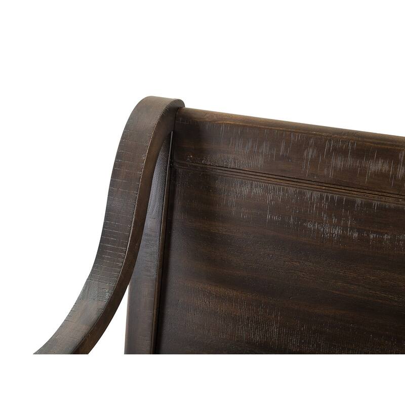 Magnussen Home Westley Falls Graphite Bench - 66''W x 21''D x 34.38''H