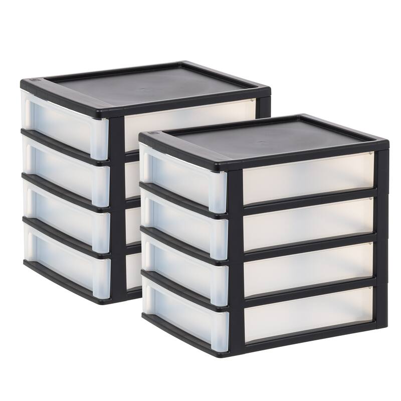 IRIS USA® Desk Top Unit 4.6 Qt - Black - Set of 2