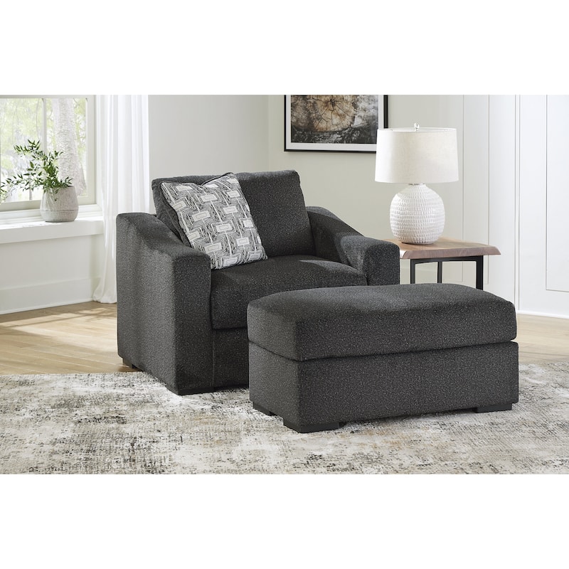 Signature Design by Ashley Wryenlynn Black 2-Piece Upholstery Package - 48"W x 40"D x 40"H