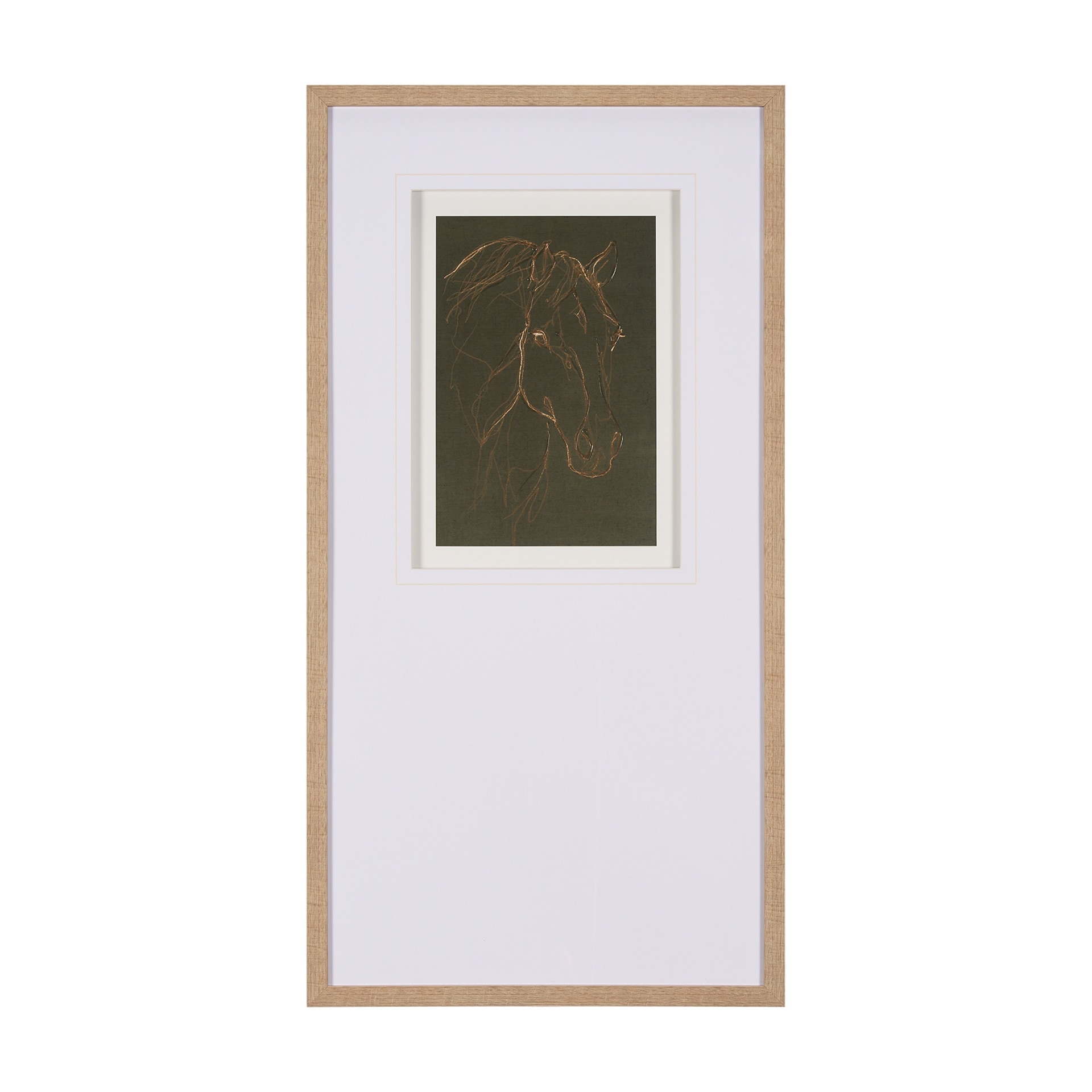Mercana Thoroughbred III Olive by Mercana Studio Hand Embellished Framed Art Print Matted under Glass