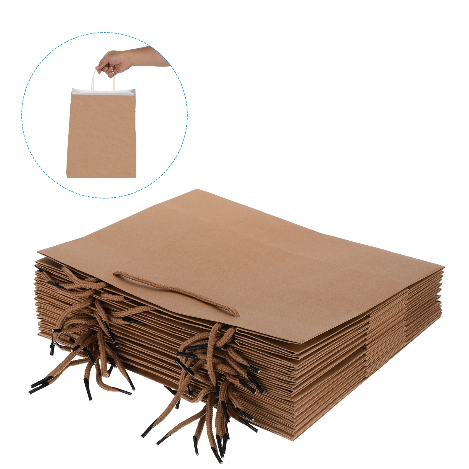 12 Set Favor Gift Bags Goodie Tote with Brown Tissue Paper - Bed Bath &  Beyond - 39587269