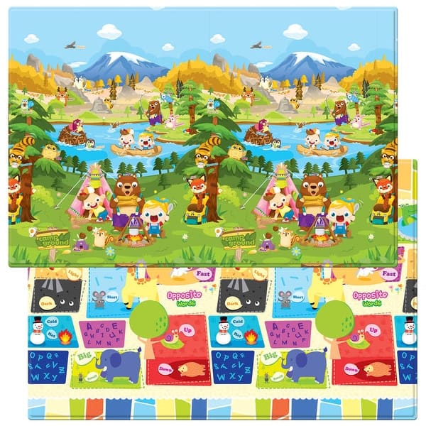slide 1 of 1, Let's Go Camping Playmat - 82.5in L X 55in W