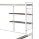 preview thumbnail 9 of 34, Metal Daybed with Movable Desk, Metal Slat Support Bed Frame Metal Grid, Shelves and Clothes Hanger
