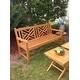 preview thumbnail 3 of 12, Chic Teak Chippendale Outdoor Teak Wood Patio & Garden Double Bench