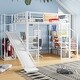 preview thumbnail 11 of 16, Multi-Functional Full Size Metal Loft Bed with Built-in Desk by Harper&Bright Designs White