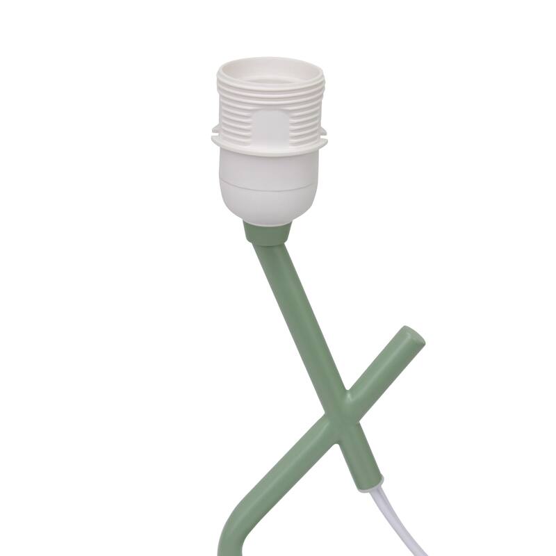 Abstract Angular Table Lamp with Drum Shade - 17" - Green