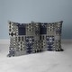 preview thumbnail 3 of 3, Grey And Blue Patched Perfection Indoor/Outdoor Throw Pillow Zipper