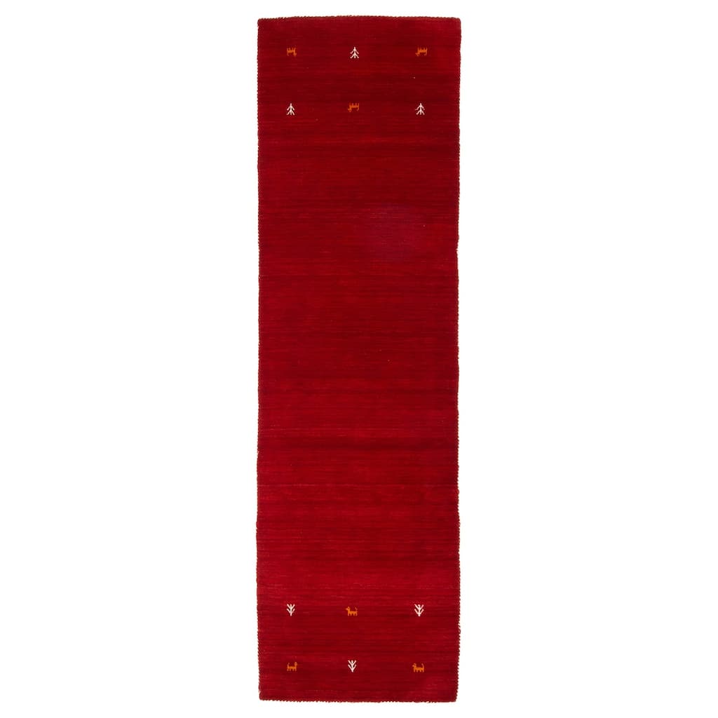 Kashkuli Gabbeh Red Rug 2'8" x 9'8" - 2'8 x 9'8
