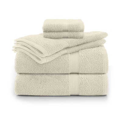 Utica 6-Piece Towel Set 100% Cotton Highly Absorbent & Soft