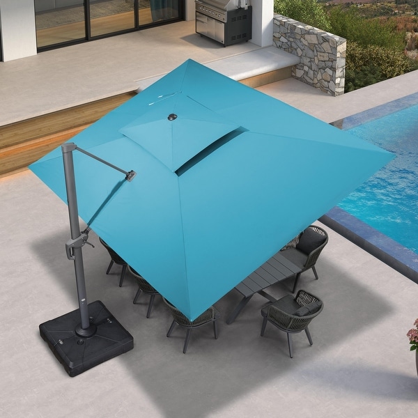 【レビューで送料無料】 PURPLE LEAF Degree 360 with Umbrella Cantilever Patio その他