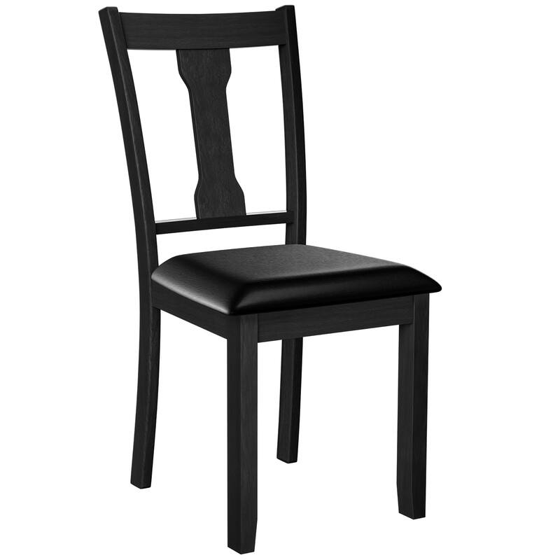 Set of 2 Dining Room Chair Coffee Rubber Wood Frame and Upholstered - See details