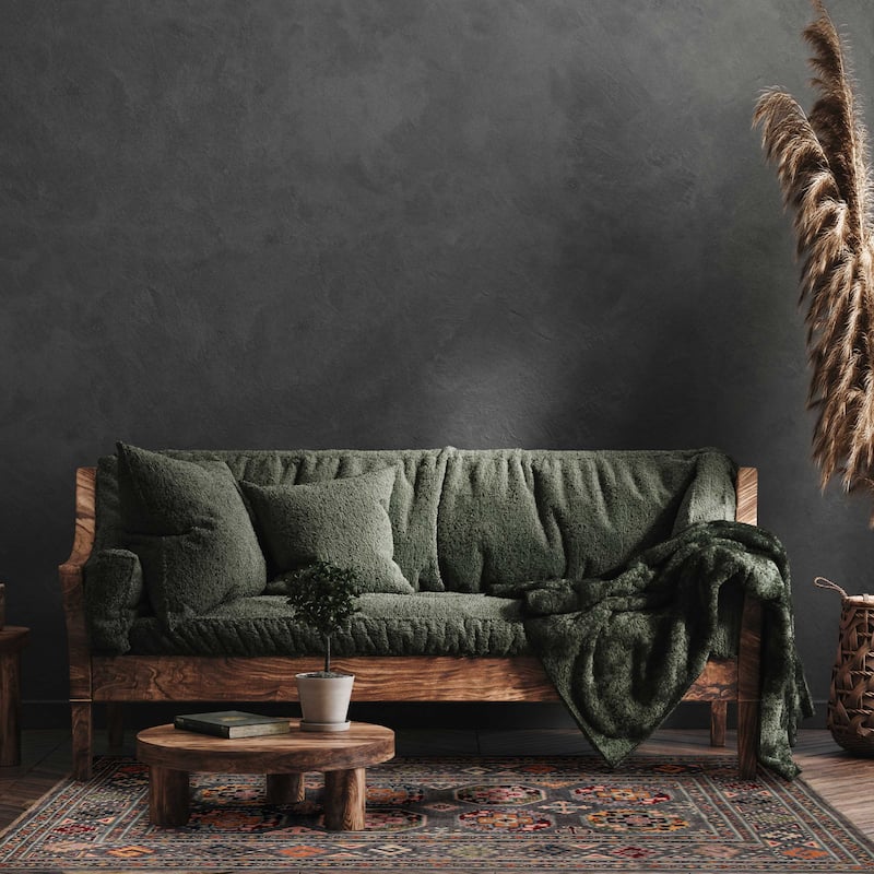 ECARPETGALLERY Hand-knotted Uzbek Ghazni Grey Wool Rug - 3'11 x 5'10