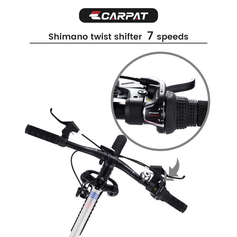 20 In. Steel Mountain Bike with 7 Speed for Kids