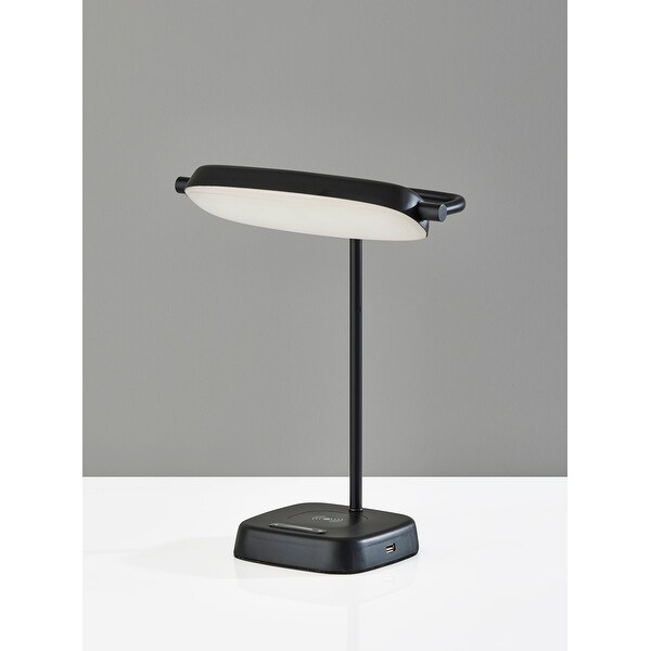 Adesso Radley LED AdessoCharge Desk Lamp with Smart Switch Black