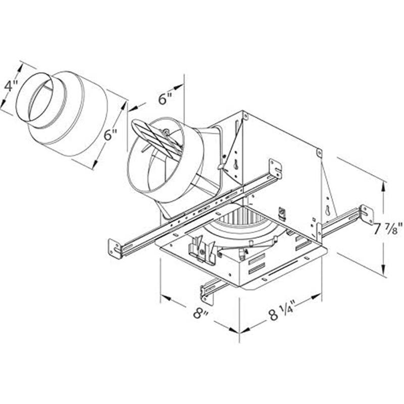Delta Breez Bath Exhaust Fan with Adjustable High Speeds, 80 or 110 CFM, White - 8