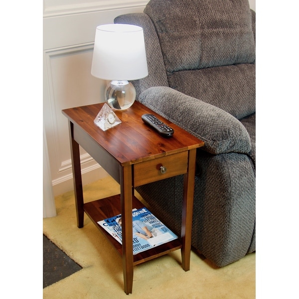 Recliner side table with lamp hot sale