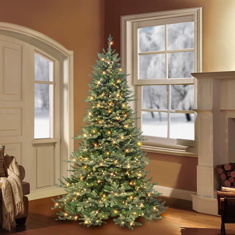 Puleo International 6.5 ft. Pre-lit Royal Majestic Douglas Fir Downswept Artificial Christmas Tree
