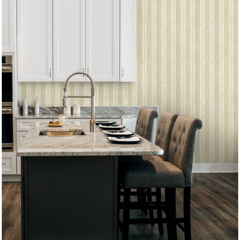 Seabrook Design Demeter Stripe Faux Unpasted Wallpaper