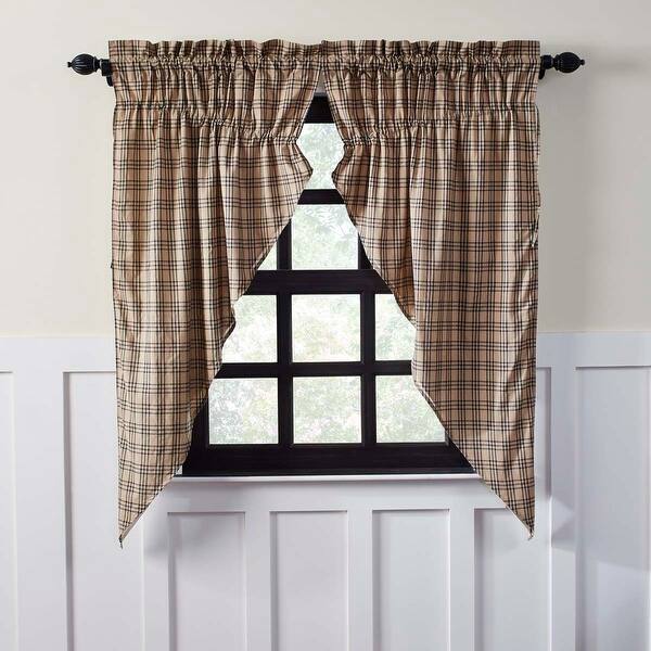 slide 1 of 13, Sawyer Mill Charcoal Plaid Prairie Short Panel Set of 2
