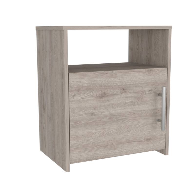 Bristol Nightstand, One Cabinet, Top surface - White