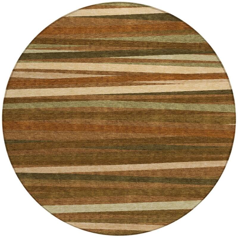 HomeRoots Striped Transitional Rectangle Outdoor Rug