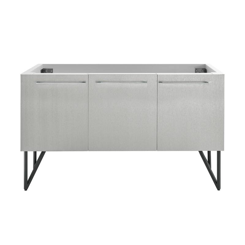 Swiss Madison SM-BV236-C Annecy 60" Double Free Standing Vanity - Brushed Grey - Ash Finish