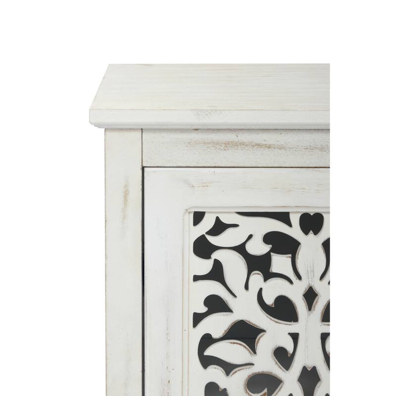 Modern Accent Kitchen Cabinet Sideboard Storage Cabinet with Hollow-Carved Door, Buffet Server Console Cabinet