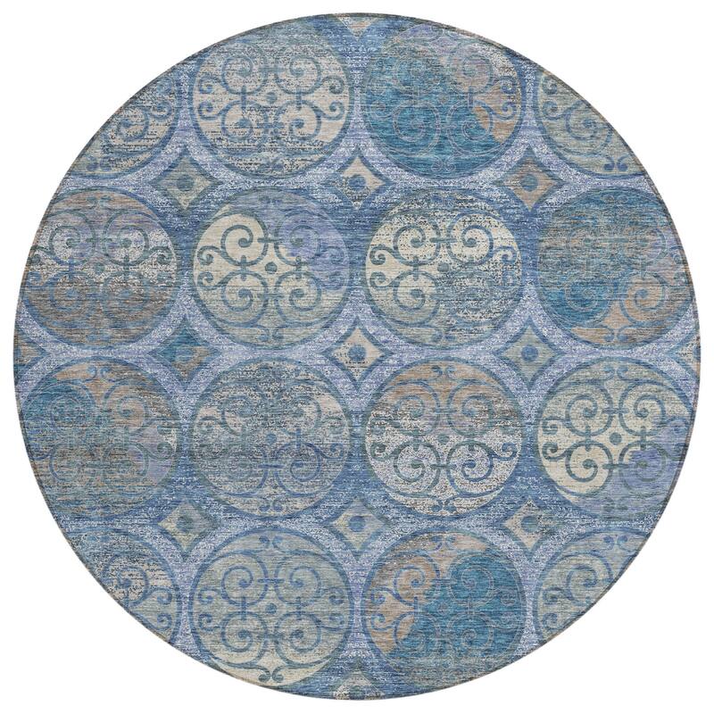 HomeRoots Trellis Transitional Rectangle Outdoor Rug