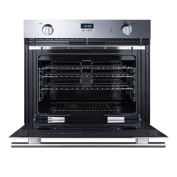 Shop Summit Sgwo30ss 30 Wide 3 Cu Ft Single Gas Oven With Convection Stainless Steel Overstock 26281469