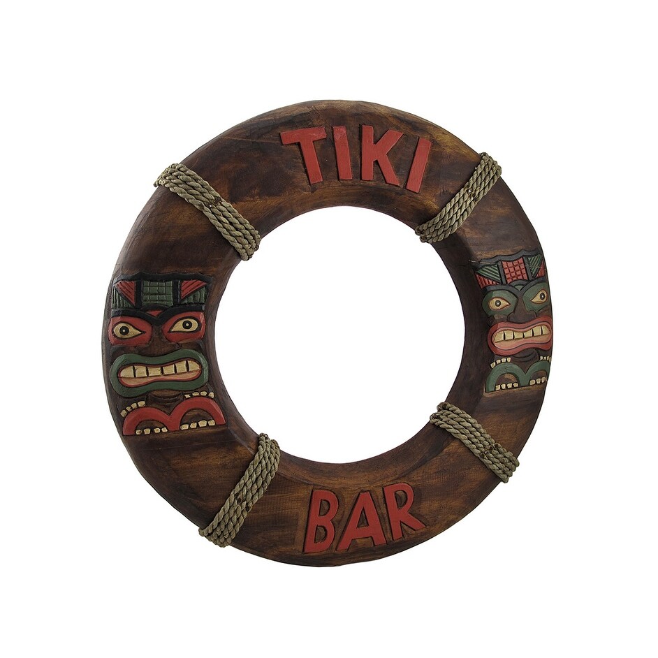 Shop Tiki Bar Life Preserver Wall Decor Multicolored Free