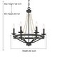preview thumbnail 6 of 11, Acroma 6 Light 20In Wood Beaded Chandelier-UL Certified - N/A