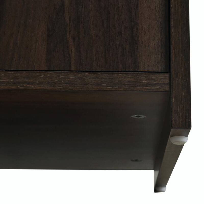 Retro 3-Door Sideboard - Large Storage with Rattan Doors and Metal Handles