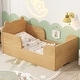 preview thumbnail 25 of 32, Toddler Floor Bed Frame, Cot Bed for Boys and Girls Ages 3-6, Bear Shape Toddler Bed